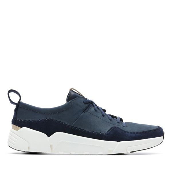 Clarks Mens Tri Active Run Trainers Navy | USA-7369458